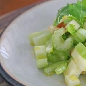 Salad with celery root and pineapple